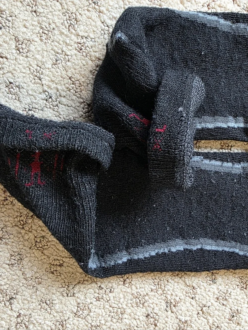 Smartwool Black Athletic Over The Calf Socks with Gray Detailing